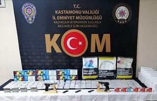 Kastamonu’da polis ekiplerinden kaçak tütün operasyonu
