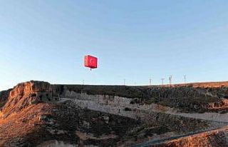 Kayseri’den Türk bayraklı sıcak hava balonları...