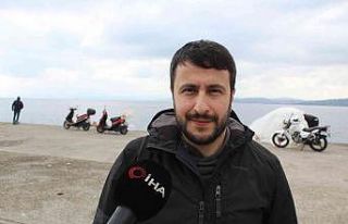 Kedinin kovadaki balığı yakalama çabası kamerada