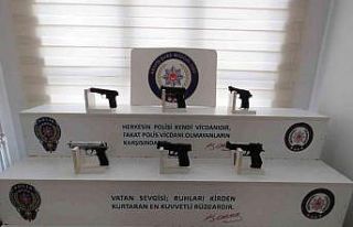 Kocaeli’de çok sayıda silah ele geçirildi