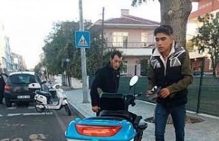 Konteynıra çarpan yaşlı kadın yaralandı