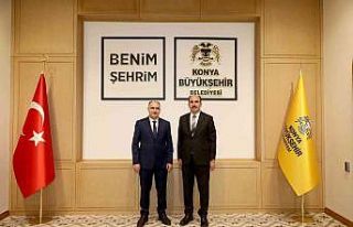 Konya protokolünden Başkan Altay’a tebrik ziyareti