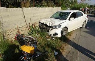 Manavgat’ta motosiklet ile otomobil çarpıştı:...