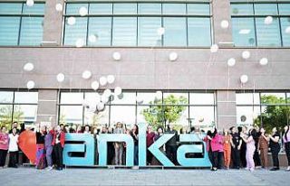 Meme kanserine karşı pembe balon uçurdular