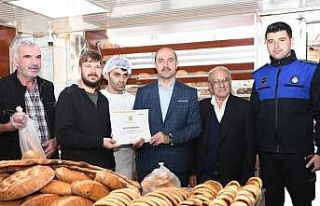 Örnek fırınlara teşekkür belgesi