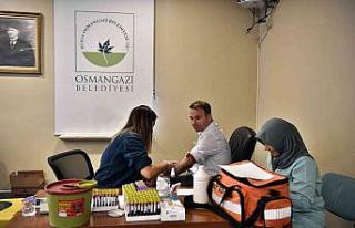 Osmangazi Belediye personeli sağlık taramasından...