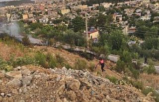 Otluk alanda çıkan yangın büyümeden söndürüldü