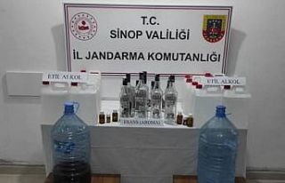 Sinop’ta kaçak alkol operasyonu