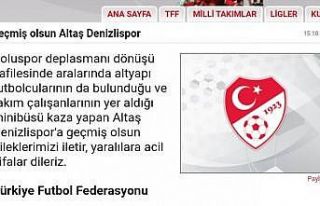 Spor camiasından Denizlispor’a geçmiş olsun mesajı