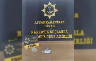 Şüphe üzerine durdurulan şahısta eroin ele geçirildi