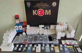Tekirdağ’da kaçak telefon operasyonu