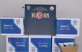 Tokat’ta bir ikamette 100 bin makaron ele geçirildi