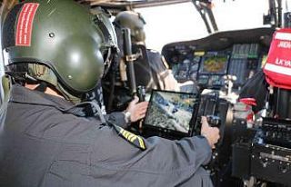 Tokat’ta jandarma helikopteri ile havadan denetim