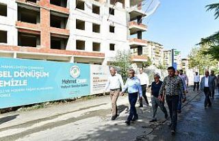 Turgut Özal Mahallesi’nde kentsel dönüşüm binaları...