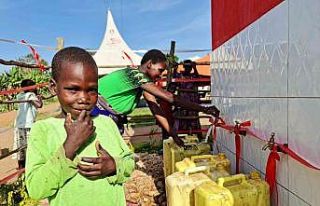 Türk Kızılay’ın açtığı 15 su kuyusundan...