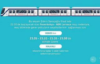 UEFA Avrupa maçı için Marmaray’dan ek sefer