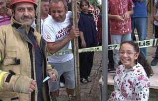 Üsküdar’da yangının ortasında kalan yavru kedileri...