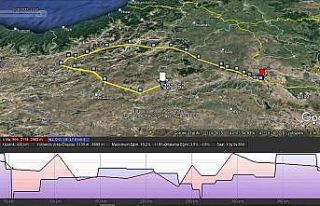 Uydu vericisiyle takip edilen kartal 430 kilometre...