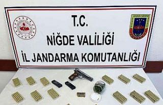 Uyuşturucu operasyonunda tabanca ve mermi ele geçirildi