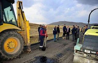Vali Öner, yol çalışmalarını denetledi