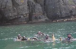 Yalova açıklarında hayalet ağ temizliği