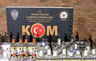 Yalova’da bin 380 şişe kaçak alkol ele geçirildi