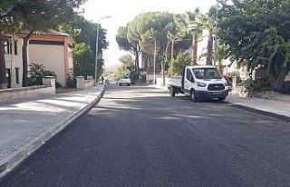 Yatağan Mehmet Özcan Caddesinde sıcak asfalt çalışması...