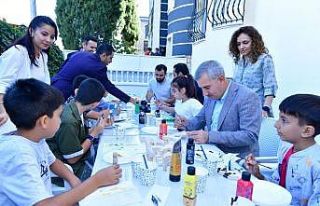 Yeşilyurt’ta ahşap boyama etkinliği