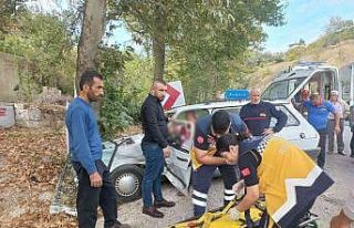 Yolcu minibüsü ile otomobil çarpıştı: 2 yaralı