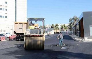 Abide Kavşağında asfalt çalışması