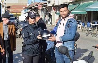 Ahmetli Emniyetinden ‘Bir Kask Bir Hayat’ uygulaması