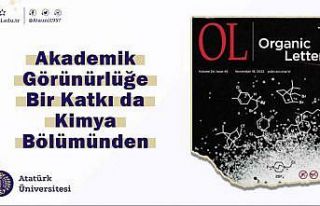 Akademik görünürlüğe bir katkı da kimya bölümünden