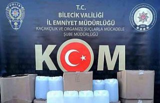 Bilecik’te 120 bidon etik alkol ele geçirildi