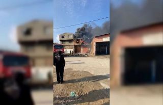 Bursa’da evin alev alev yanma anı kameralarda