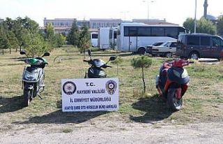 Çalınan motosikletler bulundu