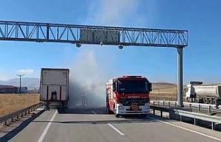 Çekici son anda yanmaktan kurtarıldı