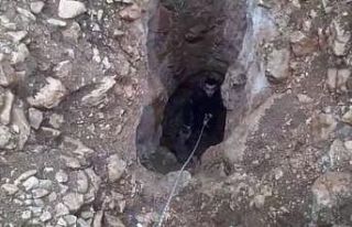 Definecilerin açtığı çukura düştü, itfaiye...