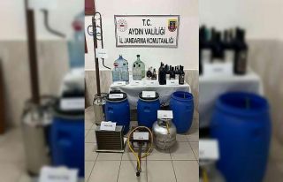 Didim’de 350 litre kaçak içki ele geçirildi