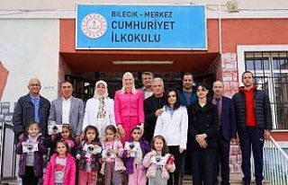 Dönüşüme kazandırılan atıklar öğrencilere...