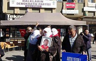 Evlat nöbetindeki anneler HDP’den yükselen müzik...