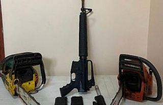 Evlerden av tüfeği ve odun kesme makineleri çalan...