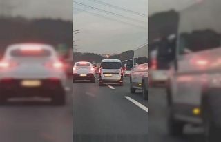 FSM Köprüsü yolunda art arda makas atarak ilerleyen...