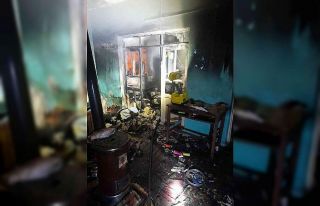 Germencik’te ev yangını