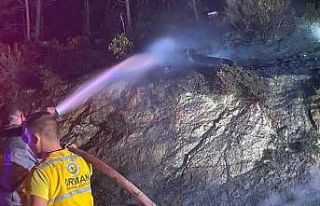 Gönen Geyikli kırsal mahallesinde yangın çıktı