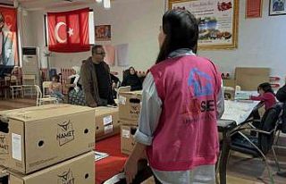 Hasta yakınlarına et dağıtıldı