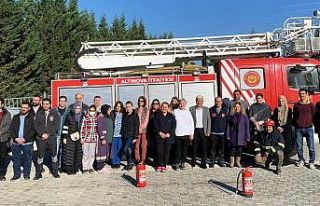 Hastane personeline yangın eğitimi