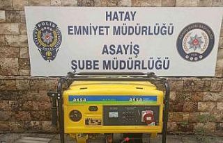 Hatay’da iş yerinden jeneratör ve tahıl çalan...