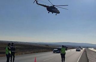 Havadan helikopter destekli trafik denetimi