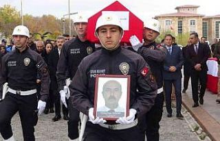 Hayatını kaybeden polis memuru için tören düzenlendi