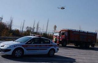 Jandarmanın helikopterle trafik denetimleri